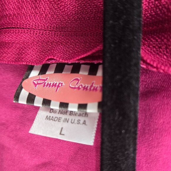 Pinup Couture Pink Erin Wiggle Rockabilly Midi Dress Large - Picture 3 of 7